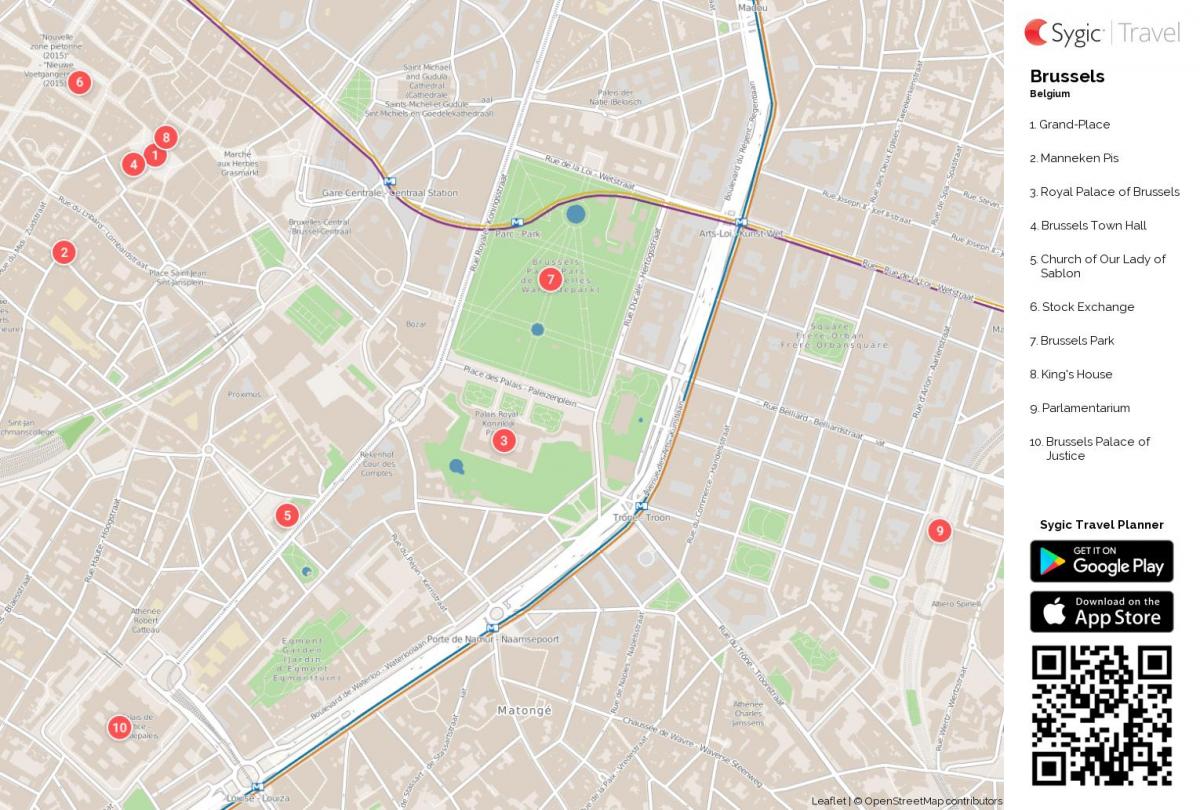 mapa pf Bruxelas estacionamento