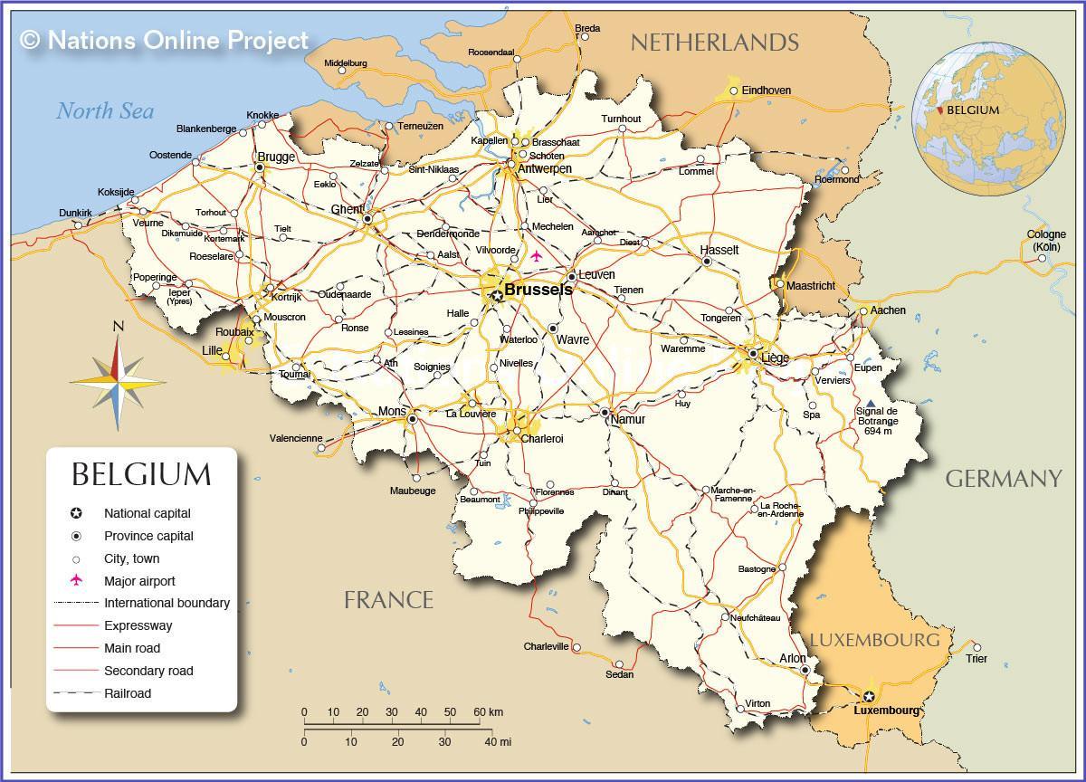 mapa de Bruxelas país