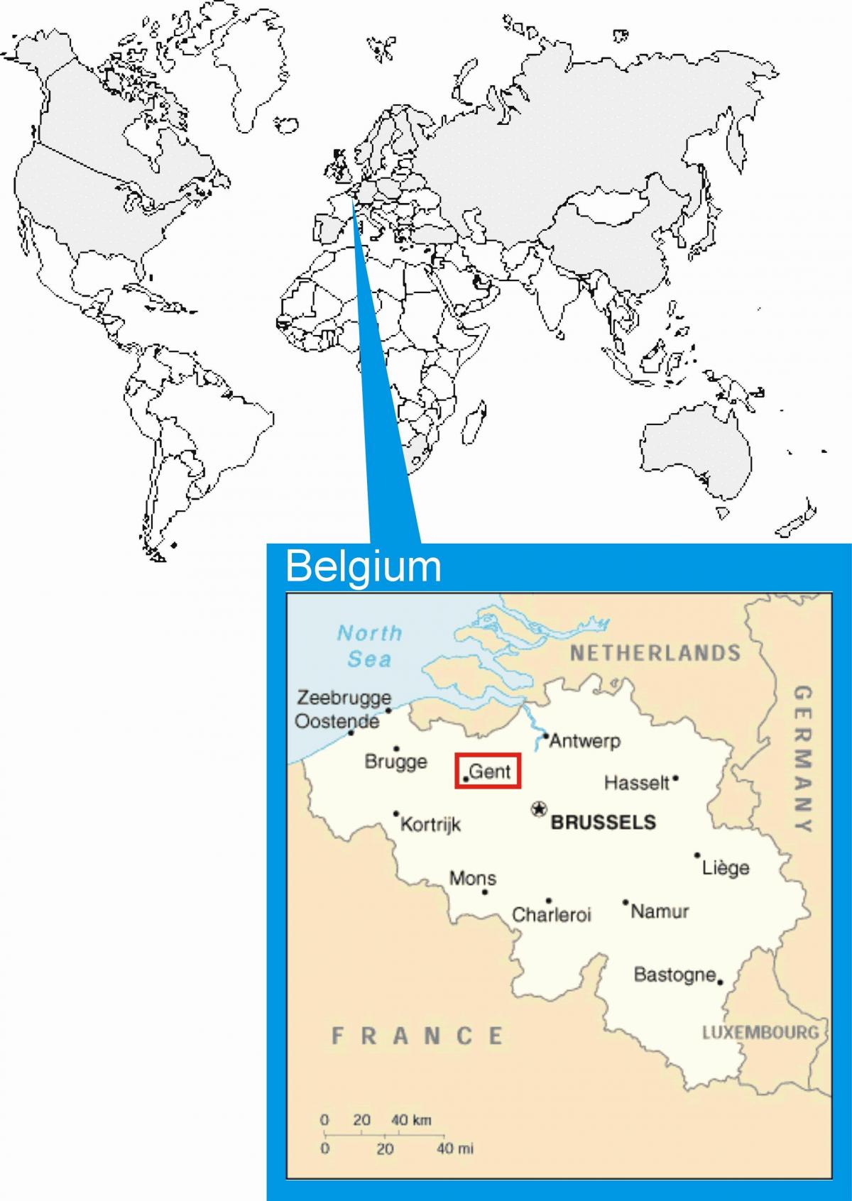 Bruxelas mapa do mundo