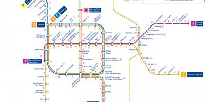 Mapa de Bruxelas estação de metro