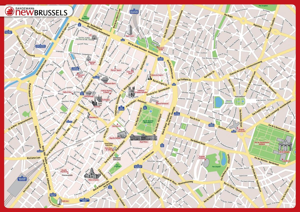 mapa de Bruxelas mapa turístico