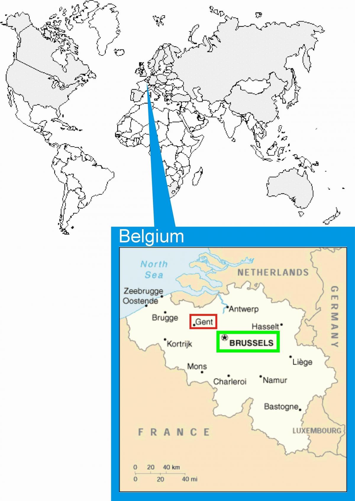 mapa de Bruxelas