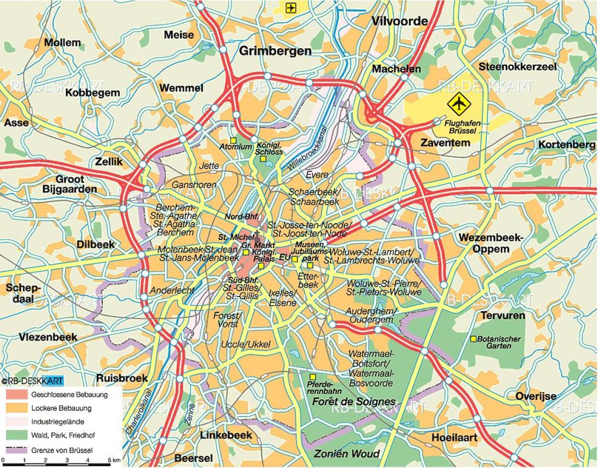 Bruxelles rodovia mapa