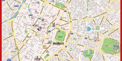 Mapa de Bruxelas mapa turístico